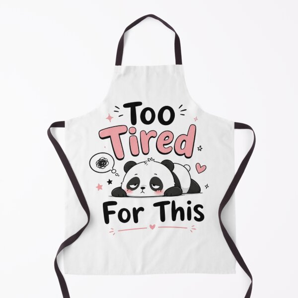 Item preview, Too Tired For This Cute Sleepy Panda | Funny Kawaii Quote Aesthetic Sticker & T-Shirt designed and sold by Sanika arts .