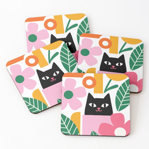 Item preview, Black Cat Botanical Retro designed and sold by Stfnbohm.
