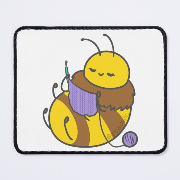 Item preview, Crochet Bee Cute Bumblebee Knitting Purple Yarn designed and sold by Greyschale.