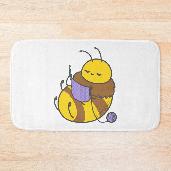 Item preview, Crochet Bee Cute Bumblebee Knitting Purple Yarn designed and sold by Greyschale.