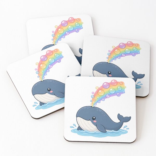 Item preview, Rainbow Bubble Whale designed and sold by PawsGiggles.