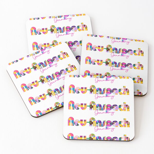 Item preview, Neu-Anspach, Germany, Vibrant Abstract City Typography Art designed and sold by Wanderful-roads.
