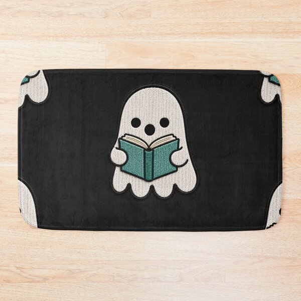 Item preview, Cute Ghost Reading Book Kawaii Embroidery Patch Design designed and sold by ColorSplash123.