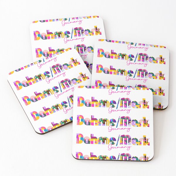 Item preview, Dahme/Mark, Germany, Vibrant Abstract City Typography Art designed and sold by Wanderful-roads.