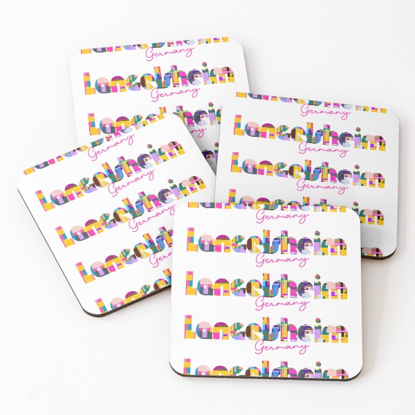 Item preview, Langelsheim, Germany, Vibrant Abstract City Typography Art designed and sold by Wanderful-roads.