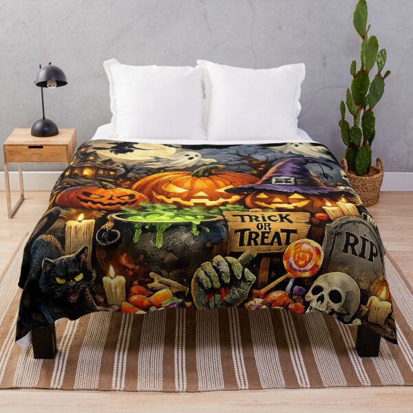 Item preview, Trick or Treat RIP Vintage Halloween Gravestone Design designed and sold by phenchacon.