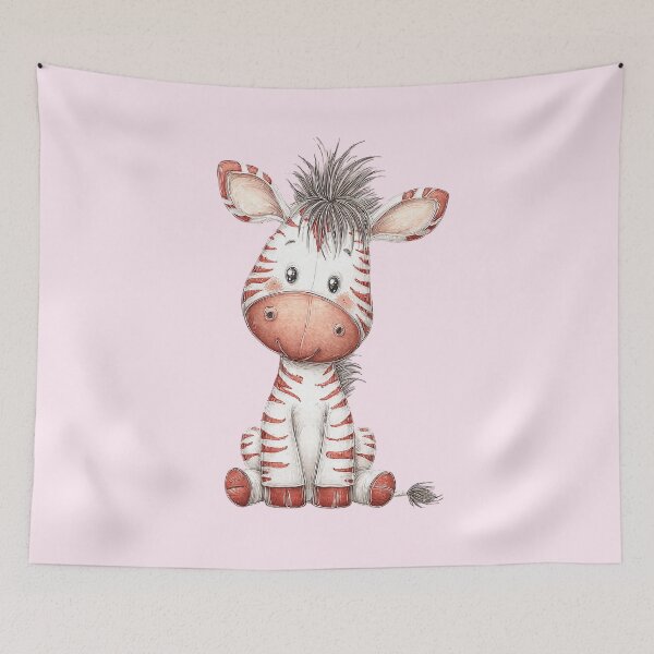 Item preview, Cute Baby Zebra with Red Stripes  designed and sold by SweetLilith.