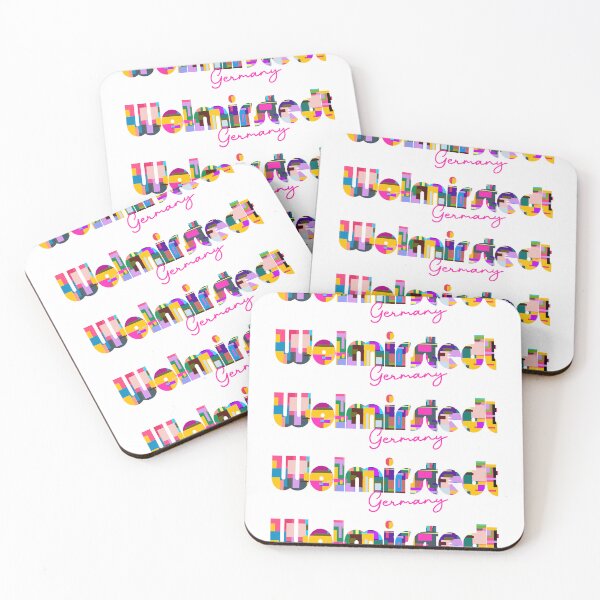 Item preview, Wolmirstedt, Germany, Vibrant Abstract City Typography Art designed and sold by Wanderful-roads.