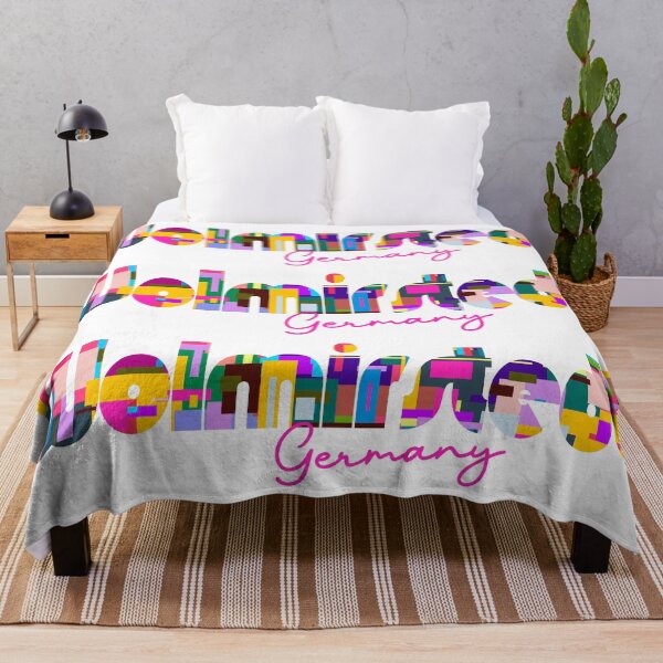 Item preview, Wolmirstedt, Germany, Vibrant Abstract City Typography Art designed and sold by Wanderful-roads.