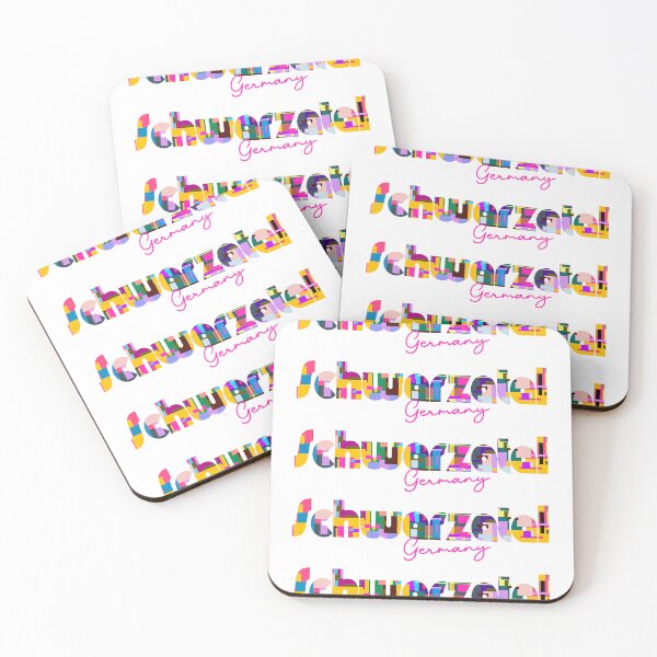 Item preview, Schwarzatal, Germany, Vibrant Abstract City Typography Art designed and sold by Wanderful-roads.