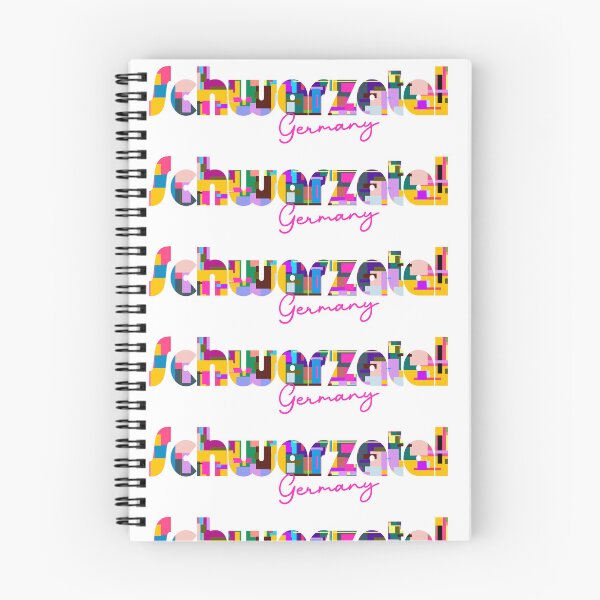 Item preview, Schwarzatal, Germany, Vibrant Abstract City Typography Art designed and sold by Wanderful-roads.