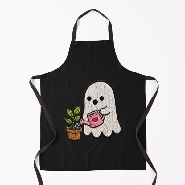 Item preview, Cute Ghost Plant Lover Kawaii Embroidery Patch Design designed and sold by ColorSplash123.