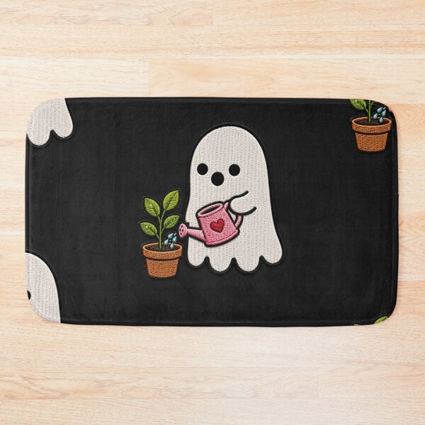 Item preview, Cute Ghost Plant Lover Kawaii Embroidery Patch Design designed and sold by ColorSplash123.