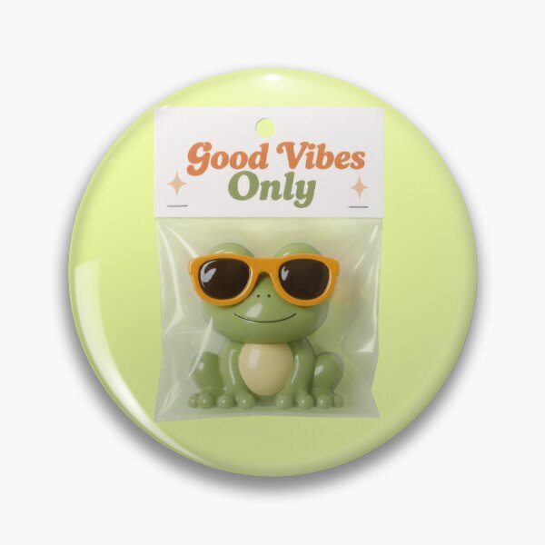 Item preview, Cool Frog Good Vibes Only Retro Toy designed and sold by Mauswohn.