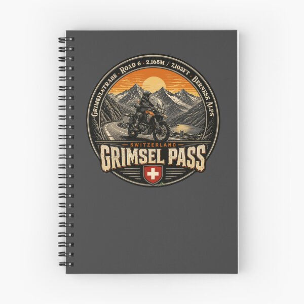Item preview, Grimsel Pass Switzerland Grimselpass Motorcycle Cycle Sticker TShirt 10 designed and sold by OuterShellUK.