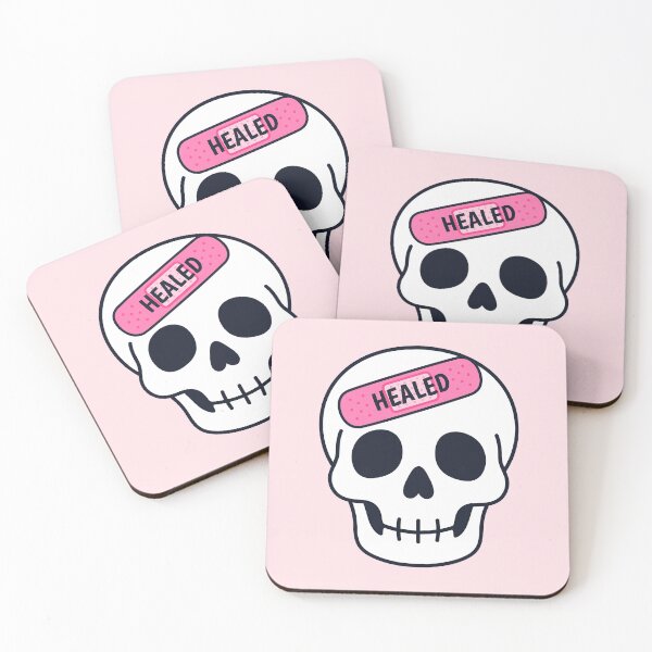 Item preview, HEALED Skull Sticker with Pink Plaster Aesthetic designed and sold by nuel-art.