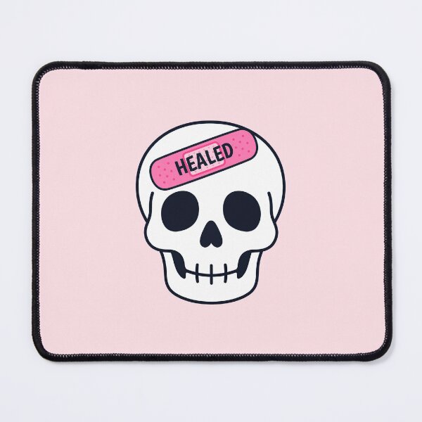 Item preview, HEALED Skull Sticker with Pink Plaster Aesthetic designed and sold by nuel-art.