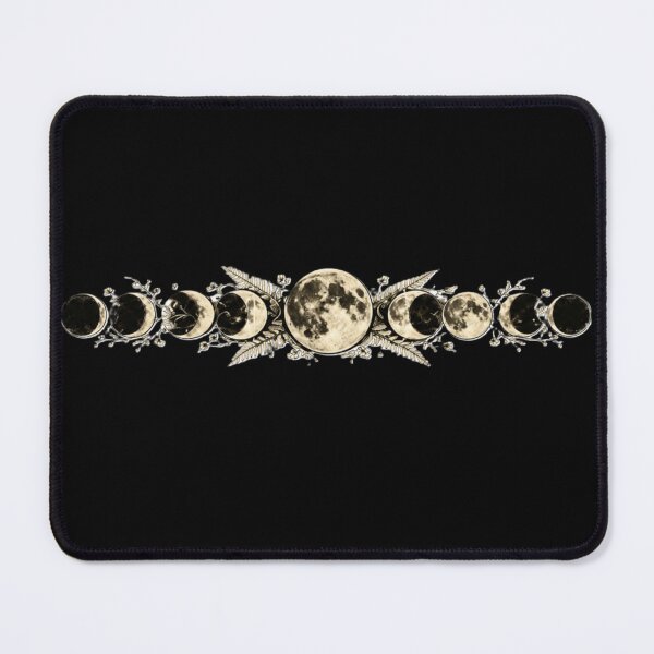 Item preview, Moon Phases Botanical Art | Dark Cottagecore Celestial Vintage Print | Mystical Lunar Decor designed and sold by K Mood Studio.