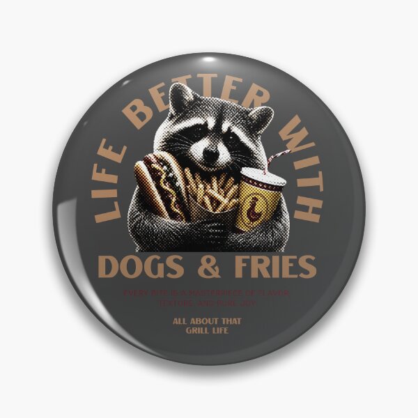 Item preview, Life Better With Dogs & Fries : Raccoon Fast Food Graphic designed and sold by Bluebird Crafted Tee.