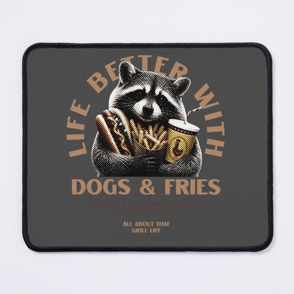 Item preview, Life Better With Dogs & Fries : Raccoon Fast Food Graphic designed and sold by Bluebird Crafted Tee.