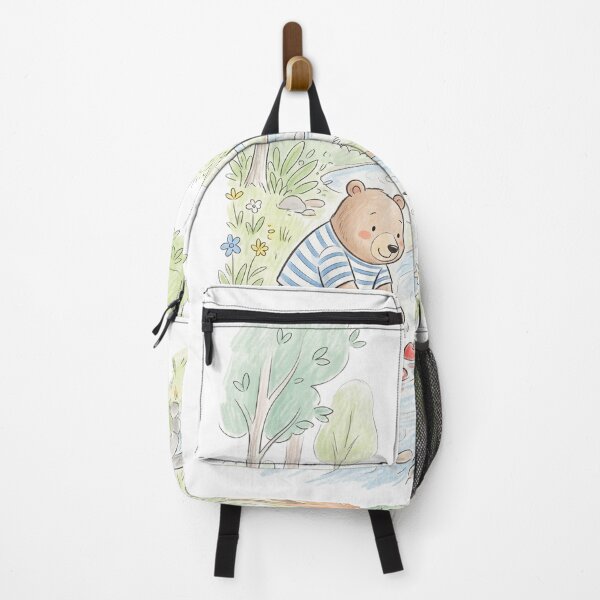 Item preview, Cute Bear and Deer Washing Fresh Fruit by Forest Stream designed and sold by TaiwanMemory.