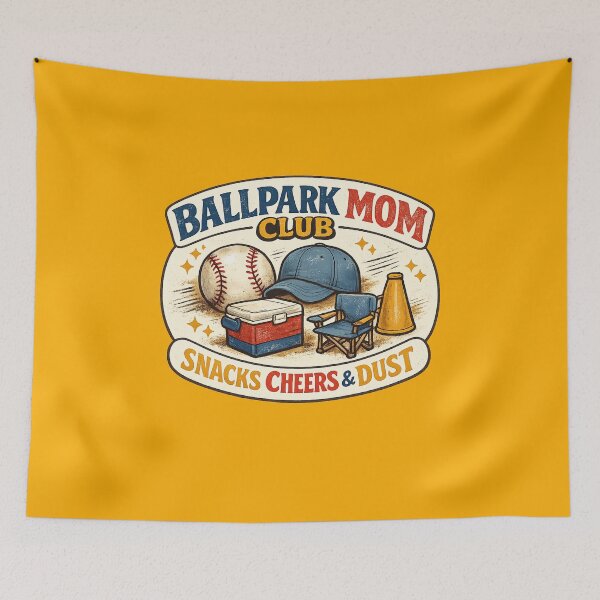 Item preview, Ballpark Mom Club Snacks Cheers And Dus designed and sold by Concrete Coffee Studio.