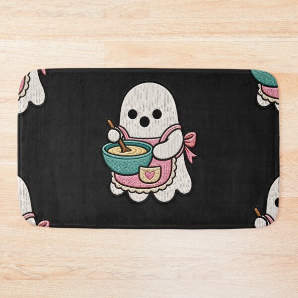 Item preview, Cute Ghost Cooking Kawaii Embroidery Patch Design designed and sold by ColorSplash123.