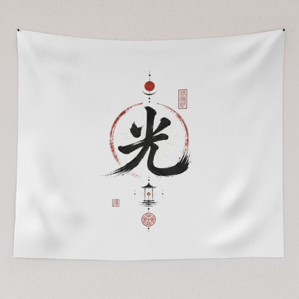 Item preview, Light Shrine Seal — Japanese Kanji Talisman Design designed and sold by OblivionRise.