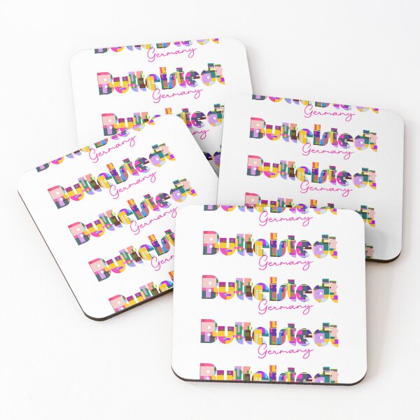 Item preview, Buttelstedt, Germany, Vibrant Abstract City Typography Art designed and sold by Wanderful-roads.