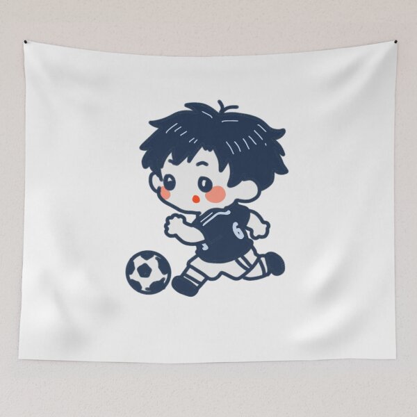 Item preview, Chibi Soccer Boy Football Player Cartoon designed and sold by Dospart.