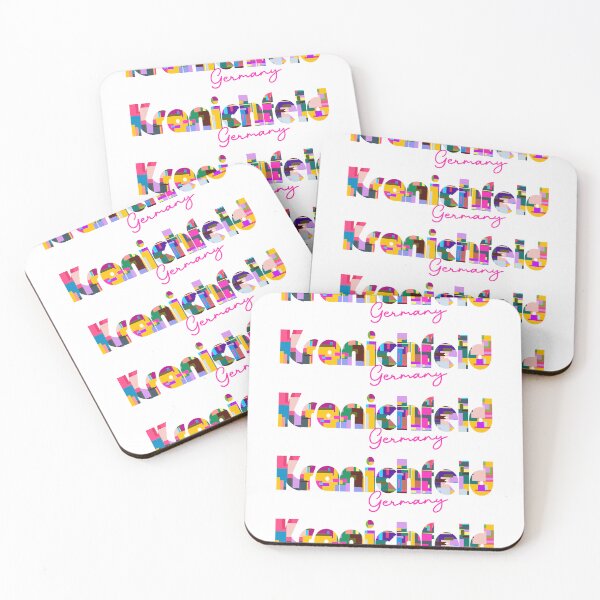Item preview, Kranichfeld, Germany, Vibrant Abstract City Typography Art designed and sold by Wanderful-roads.