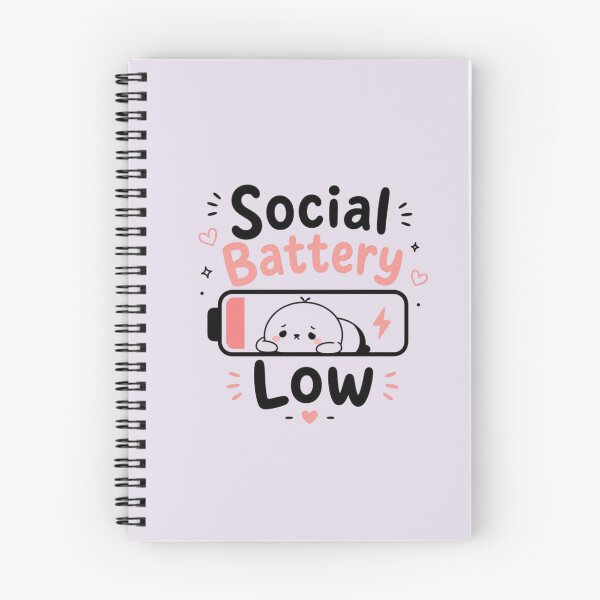 Item preview, Social Battery Low Cute Kawaii Introvert Battery Cartoon Funny Minimalist Sticker designed and sold by Sanika arts .