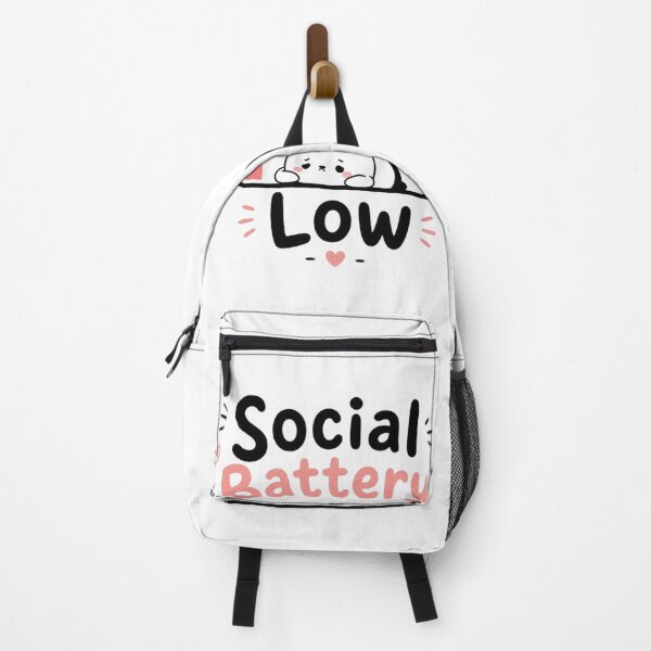Item preview, Social Battery Low Cute Kawaii Introvert Battery Cartoon Funny Minimalist Sticker designed and sold by Sanika arts .
