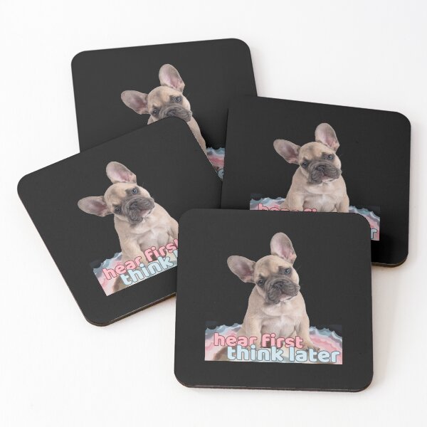 Item preview, Hear first think later French bulldog funny  designed and sold by Neurospicy Trolls.