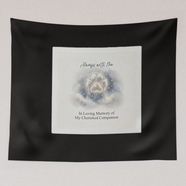 Item preview, Always With Me – Ethereal Pet Memorial Art Tribute designed and sold by Fatomfatom.