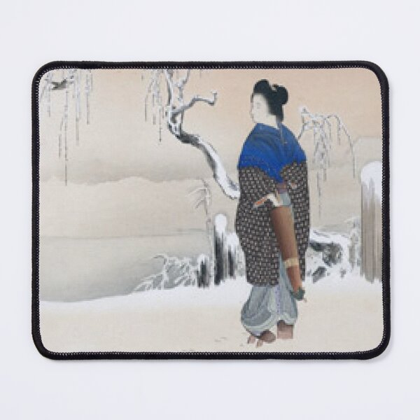 Item preview, Shoen Uemura Elegant Beauty in Snow Vintage Japanese Painting Art designed and sold by vekotpu.