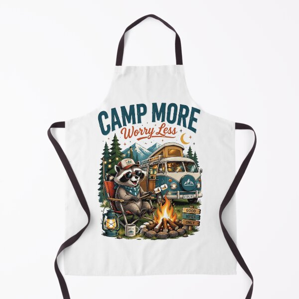 Item preview, Camp More Worry Less Raccoon Camper designed and sold by Sovereign Supply Co..