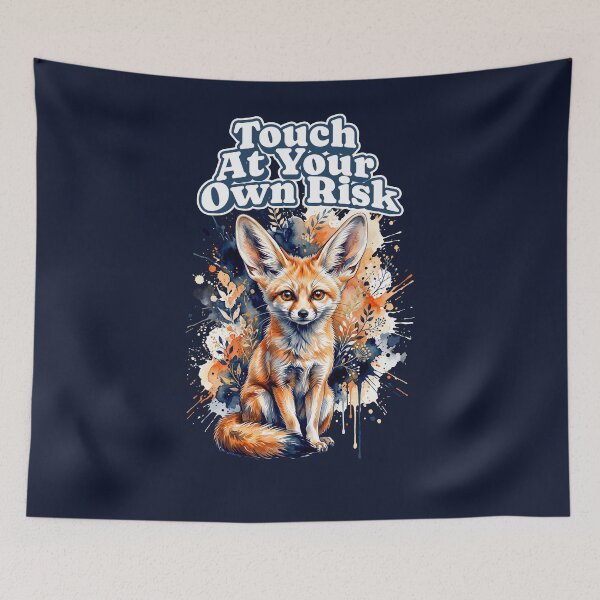 Item preview, Touch At Your Own Risk Funny Fennec Fox Watercolor Animal Lover Gift designed and sold by Biedroneczka.