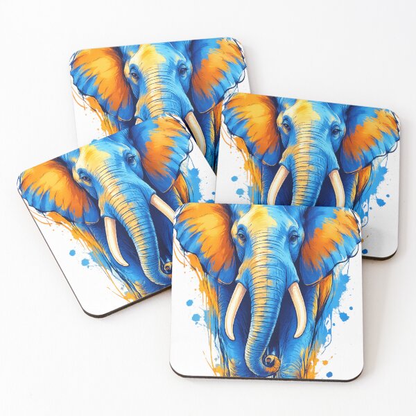 Item preview, Colorful Watercolor Splash Elephant Illustration designed and sold by Peanutspixel.