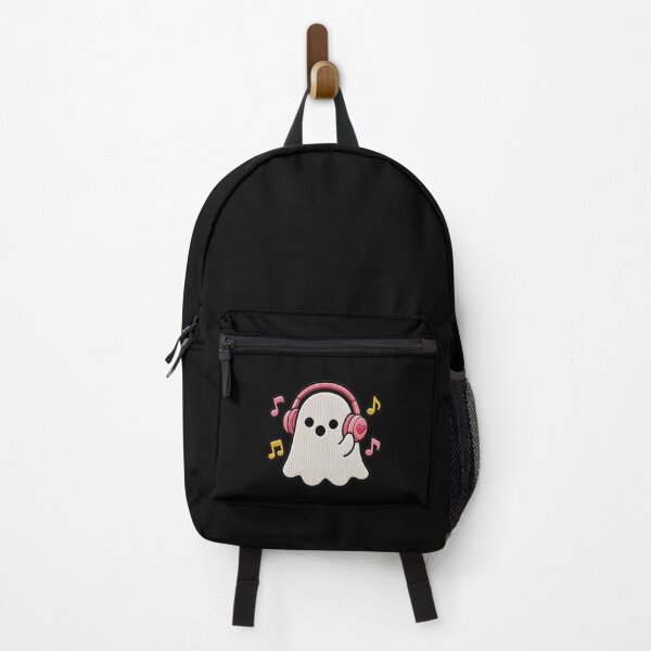 Item preview, Cute Ghost Listening to Music Kawaii Embroidery Patch Design designed and sold by ColorSplash123.