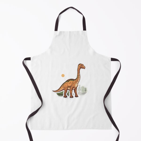 Artikelvorschau, Cute Brachiosaurus AI Sticker – Long-Neck Dinosaur in a Prehistoric Forest entworfen und verkauft von Artisan Finds Online.