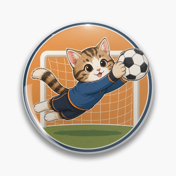 Item preview, Purfect the Goal Cute Cat Soccer Goalie designed and sold by Mirsh-design.