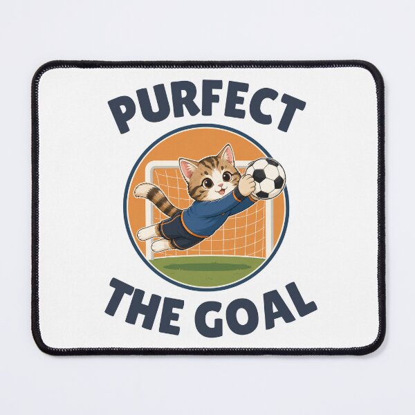 Item preview, Purfect the Goal Cute Cat Soccer Goalie designed and sold by Mirsh-design.