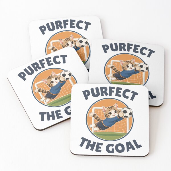 Item preview, Purfect the Goal Cute Cat Soccer Goalie designed and sold by Mirsh-design.