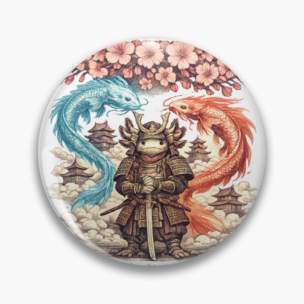 Item preview, Honor Never Sinks – Samurai Koi Japanese Art designed and sold by Dogandesighn.