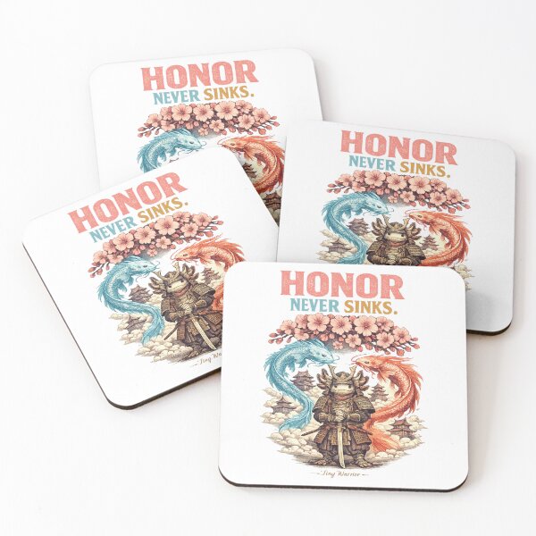 Item preview, Honor Never Sinks – Samurai Koi Japanese Art designed and sold by Dogandesighn.