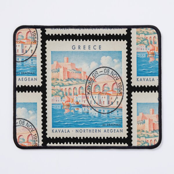 Item preview, Kavala Greece Aegean Coast Postage Stamp Travel Sticker designed and sold by stickercuffs.