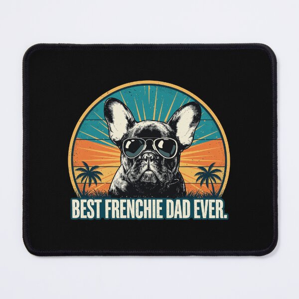 Item preview, Best Frenchie Dad Ever Retro Sunset Dog designed and sold by SoyLamderma.