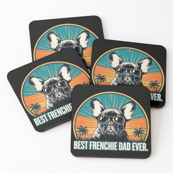 Item preview, Best Frenchie Dad Ever Retro Sunset Dog designed and sold by SoyLamderma.