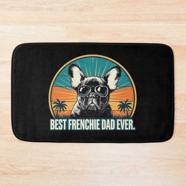 Item preview, Best Frenchie Dad Ever Retro Sunset Dog designed and sold by SoyLamderma.